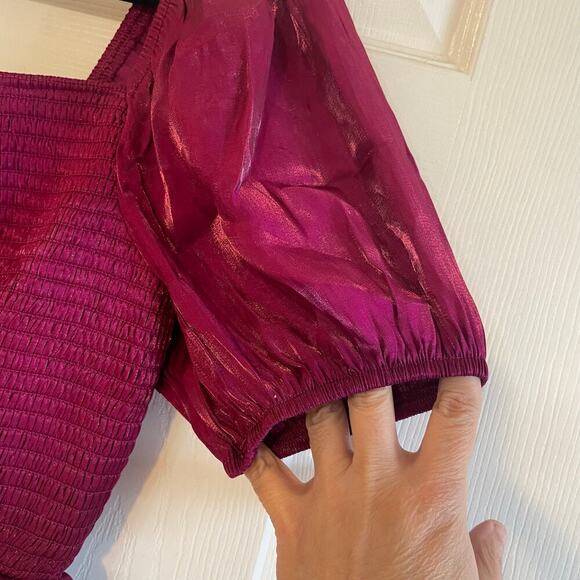 Heart & Heels fuchsia shocked mini dress with a sweetheart neckline size medium - Picture 14 of 16